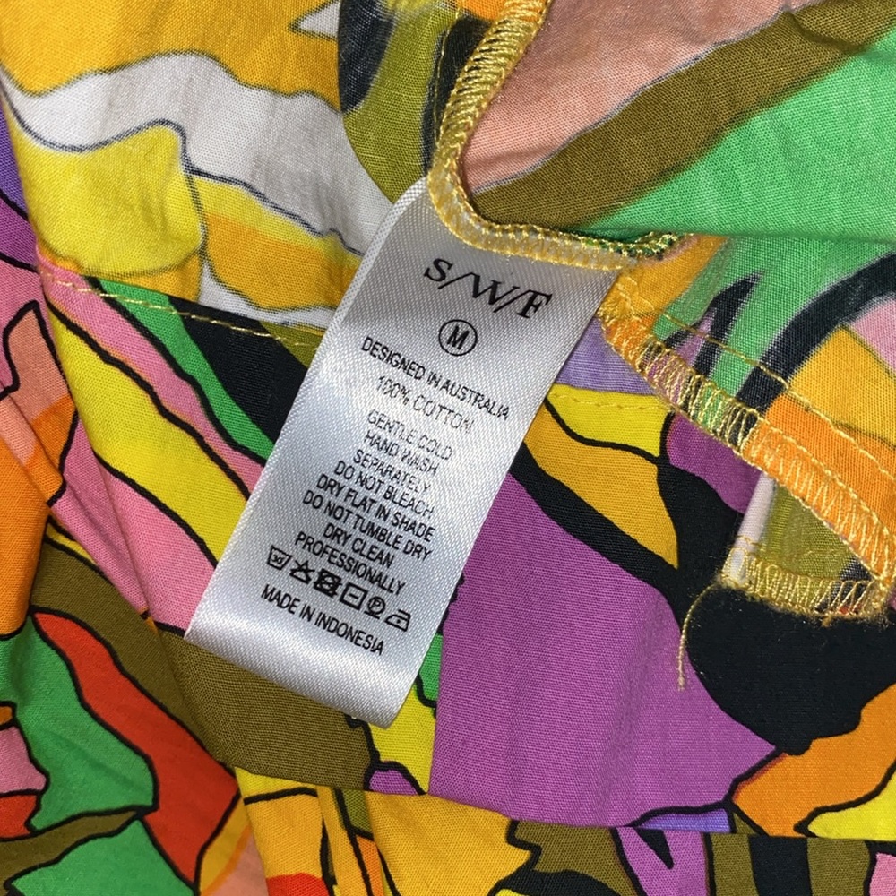 SWF Birds of Paradise Smocked Tie Strap Dress - Picture 6 of 12